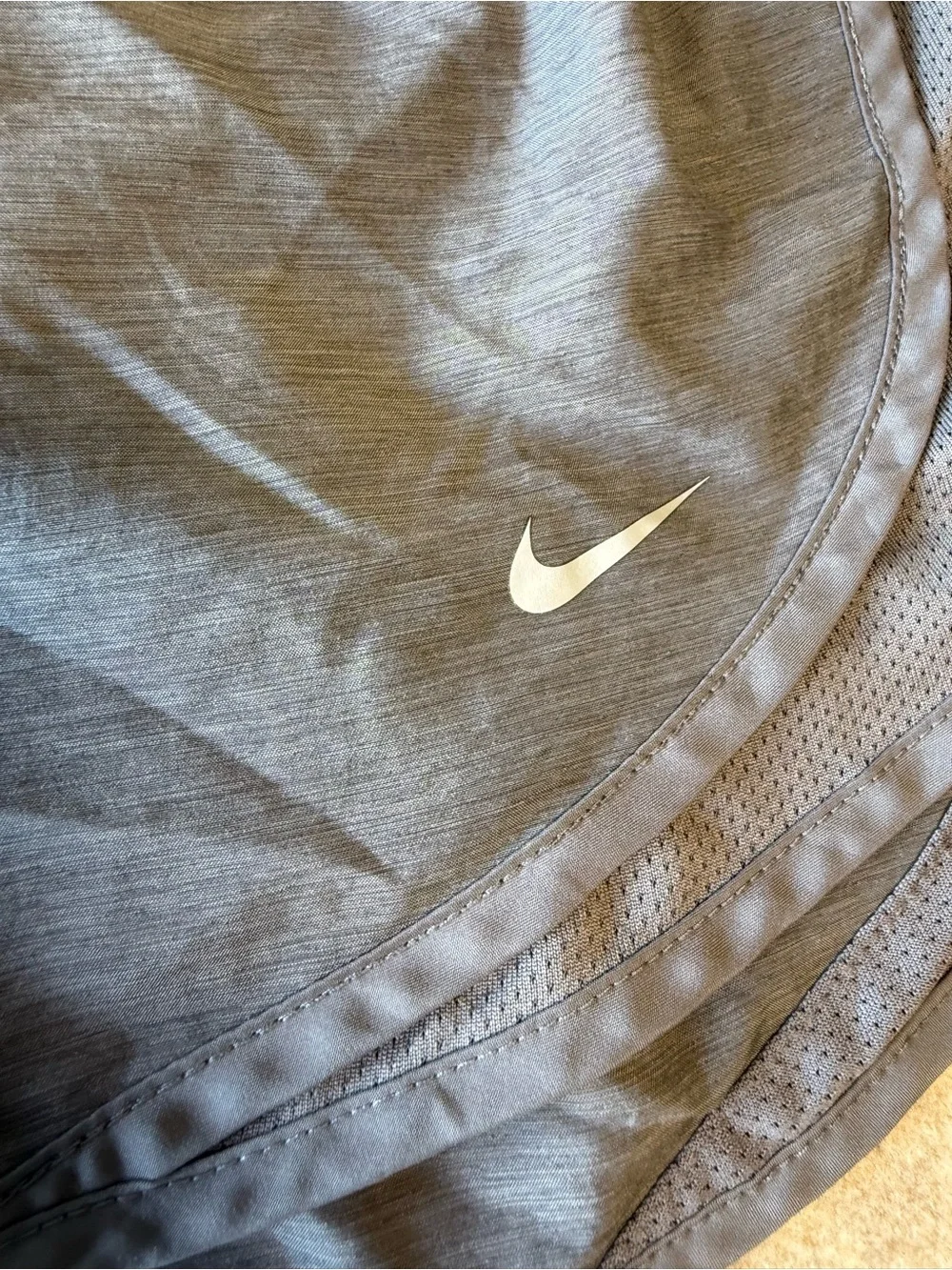 Nike Women's Heather Gray Athletic‎ Shorts with White Swoosh